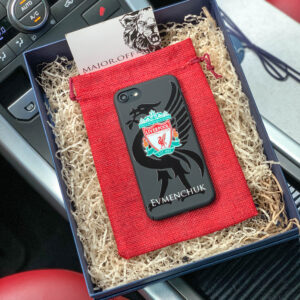 Чехол для iPhone с принтом ФК Ливерпуль Liverpool с именем