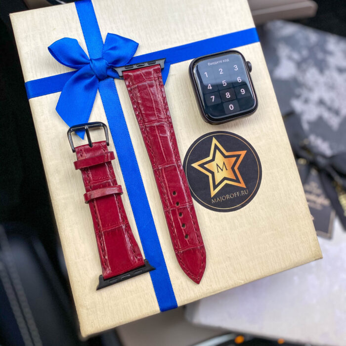 Ремешок для Apple Watch бордовый