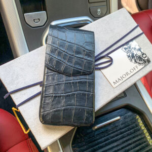 Чехол-карман для iPhone кожаный черный