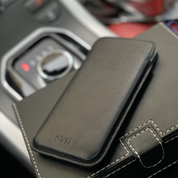 Чехол-карман для iPhone из телячьей кожи черный