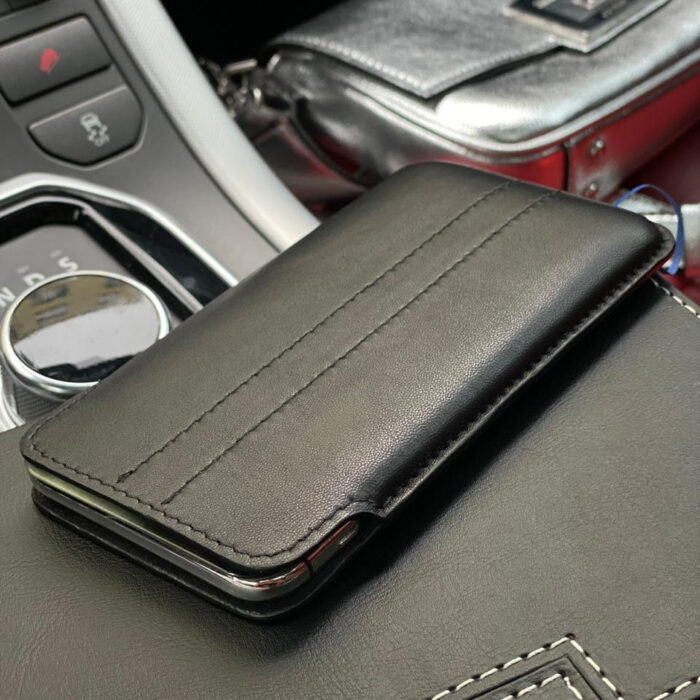 Чехол-карман для iPhone из телячьей кожи черный