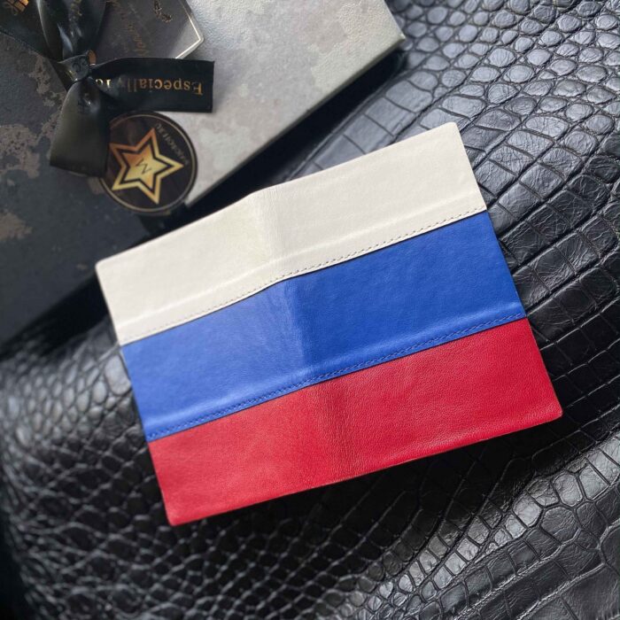 Обложка на паспорт кожаная "Россия"