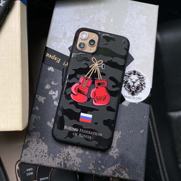 Чехол для iPhone с принтом Федерация бокса России