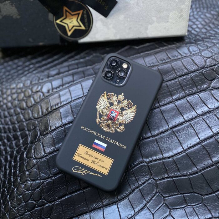Чехол для iPhone с принтом Герб России и табличка