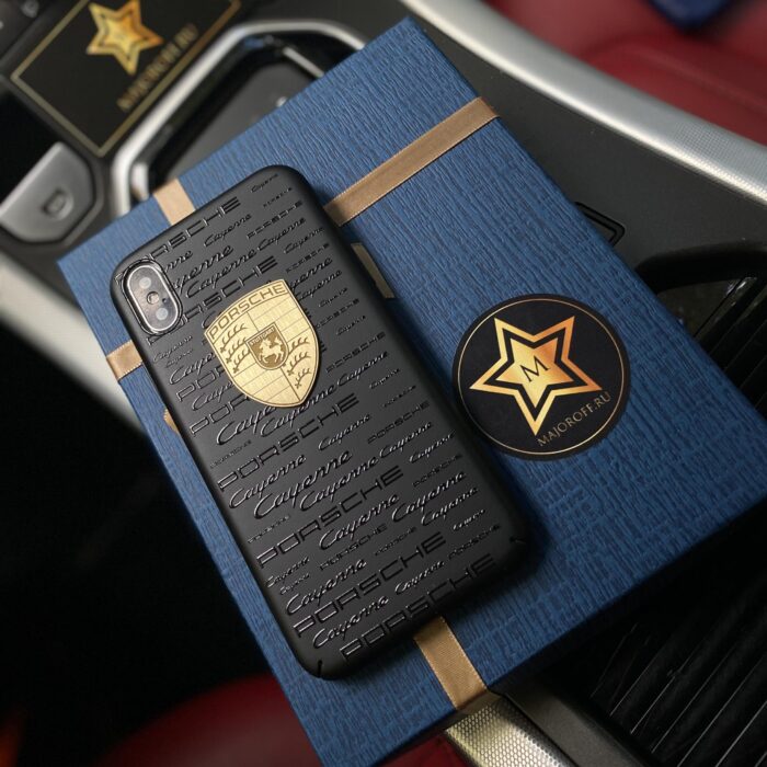 Чехол для всех моделей iPhone с принтом и логотипом Porsche