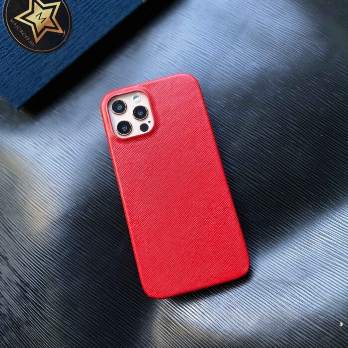 Чехол для iPhone из кожи красный