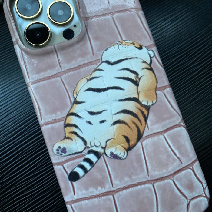 Чехол для iPhone из кожи с логотипом Кот