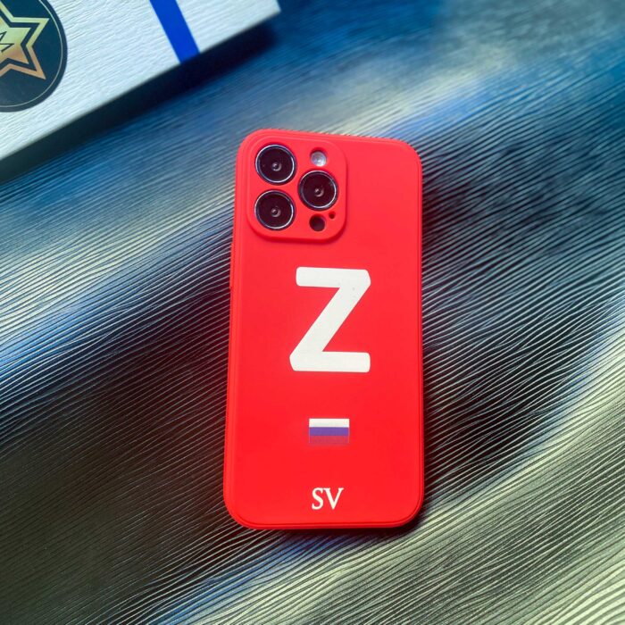 Чехол для iPhone с принтом "Z" красный