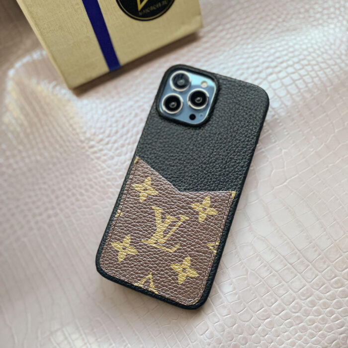 Чехол для iPhone из кожи с карманом для карты
