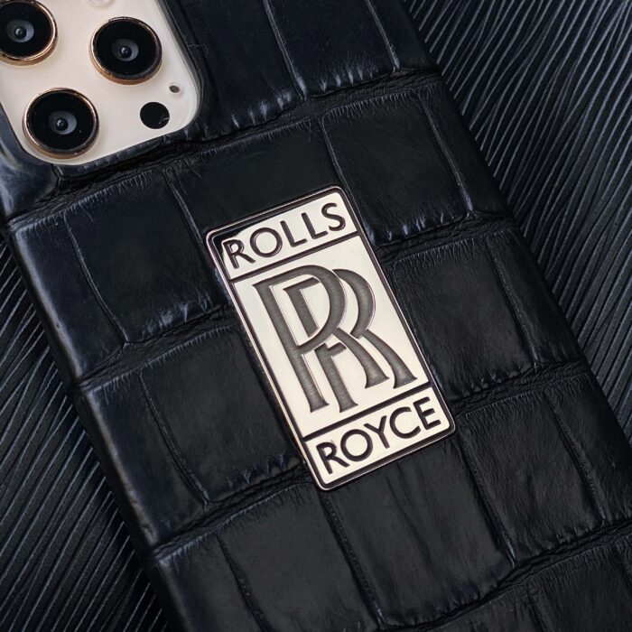 Чехол для iPhone из крокодила с логотипом Rolls-Royce