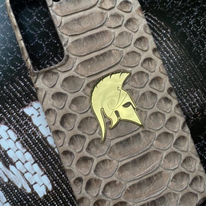 Чехол для Samsung кожаный с логотипом Спартанец