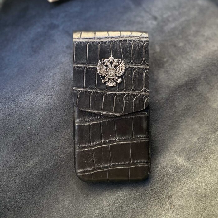 Чехол-карман для iPhone из кожи крокодила