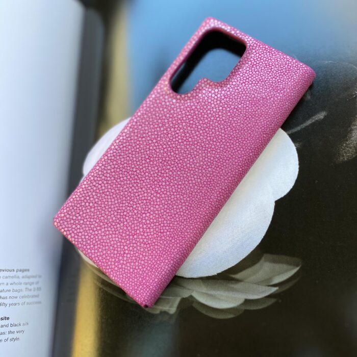 Чехол для Samsung из кожи ската розовый