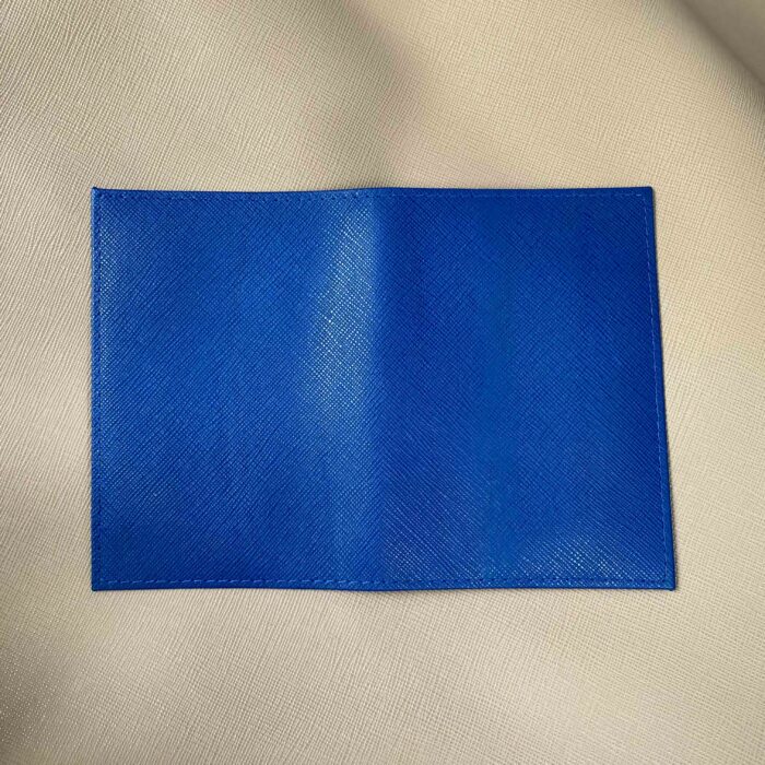 Обложка на паспорт кожаная синяя