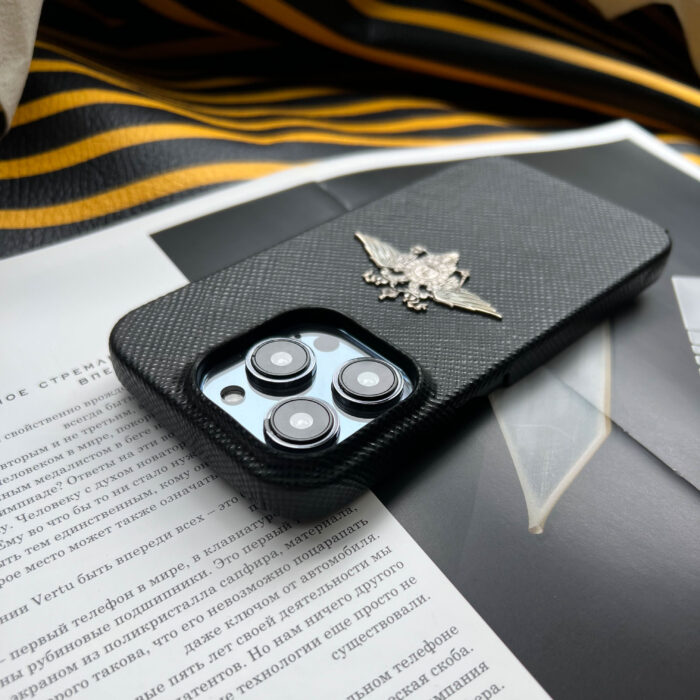 Чехол для iPhone кожаный с гербом МВД