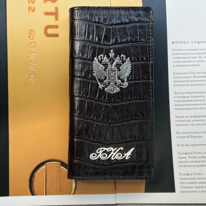 Чехол-книжка для Samsung из кожи с гербом