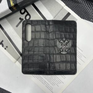 Чехол-книжка для Samsung Fold 5 кожаный с гербом